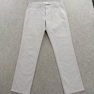 Peter Miller Pants Mens 33 Gray Chinos Flat Front Performance Stretch Golf